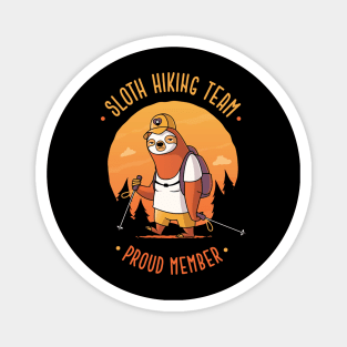 Sloth Hiking Team Magnet